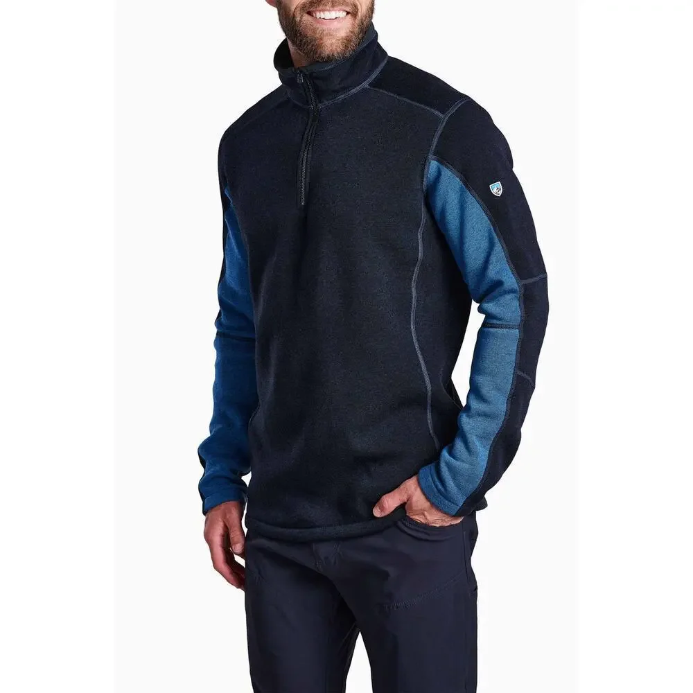 Kuhl Sweater Mens Size Medium Blue Two Toned Revel 1/4 Zip Gorpcore Winter